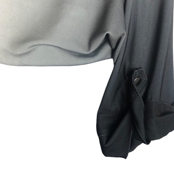 Investments - Slim Factor 3/4 Sleeve Lace Up Ombré Blouse Top Size XL Pre-Loved - Picture 8 of 11